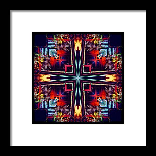 Beautiful Framed Print featuring the photograph #tagstagram .com #abstract #symmetry #263 by Dan Coyne