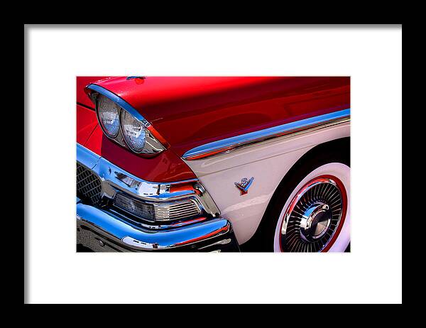 58 Framed Print featuring the photograph 1958 Ford Fairlane Skyliner Convertible #3 by David Patterson