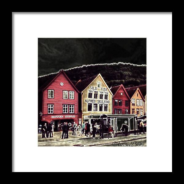 Bryggen Framed Print featuring the photograph Bryggen #3 by Luisa Azzolini