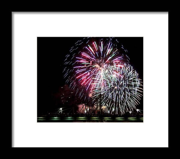 Fireworks Framed Print featuring the photograph Fireworks #3 by Michael Dorn