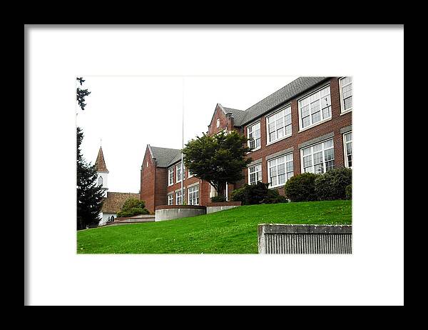 Twilight Framed Print featuring the photograph Kalama aka Forks High School by Kelly Manning