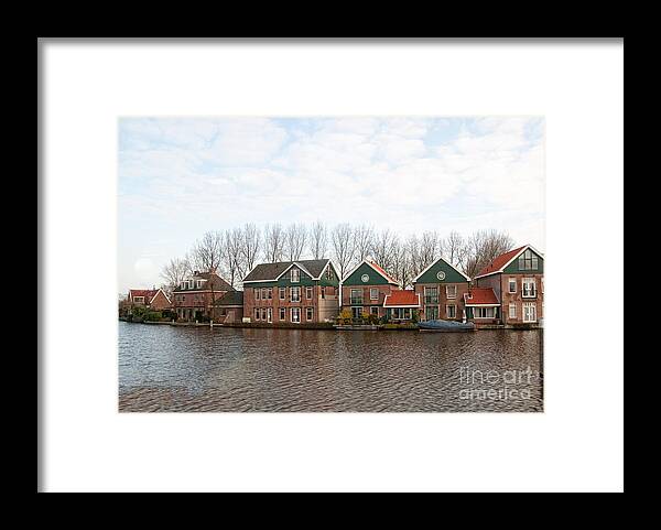 Along The River Framed Print featuring the digital art Scenes from Amsterdam #3 by Carol Ailles