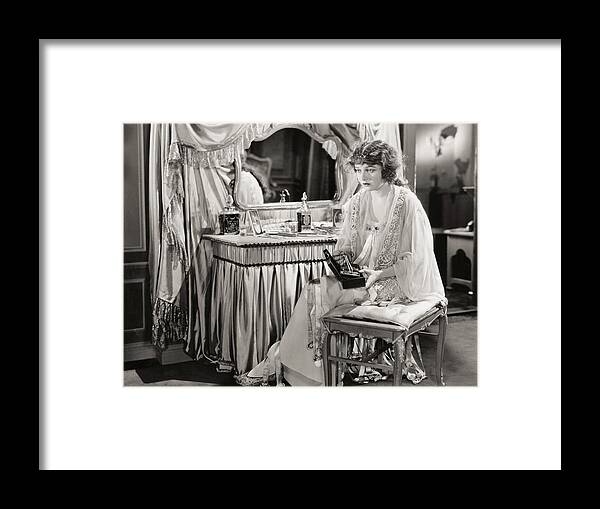 -women Nightgowns- Framed Print featuring the photograph Silent Still: Lingerie #3 by Granger