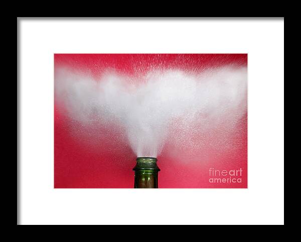 Alcohol Framed Print featuring the photograph Champagne Cork Popping #4 by Ted Kinsman