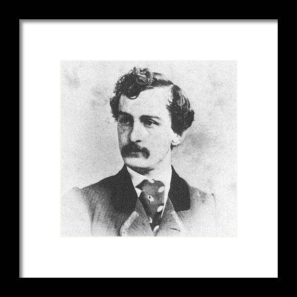 History Framed Print featuring the photograph John Wilkes Booth, American Assassin #4 by Photo Researchers