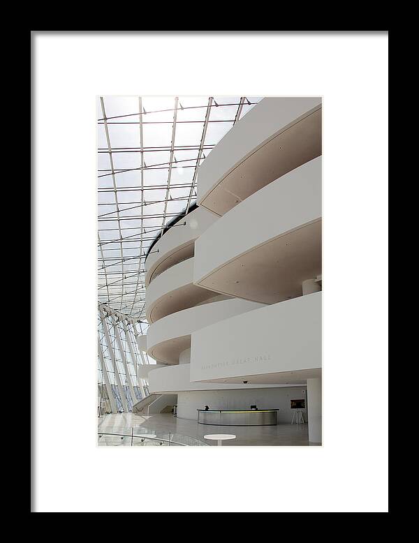Abstract Building Framed Print featuring the photograph Kauffman Center for Performing Arts by Mike McGlothlen