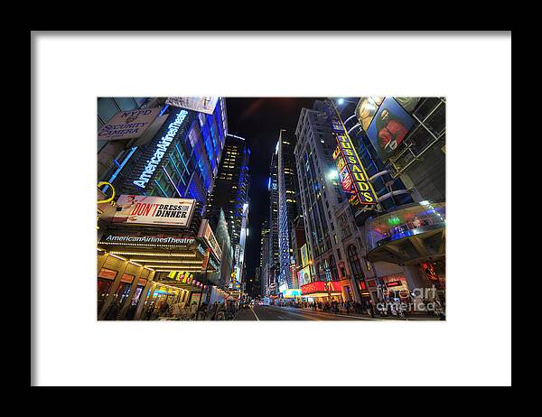 Art Framed Print featuring the photograph 42nd Street - NYC by Yhun Suarez