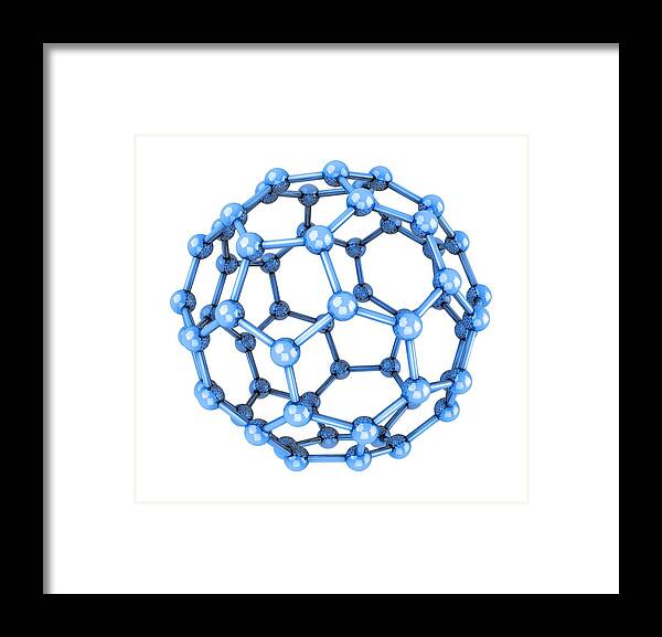 Buckminsterfullerene Framed Print featuring the photograph Buckminsterfullerene Molecule #5 by Laguna Design