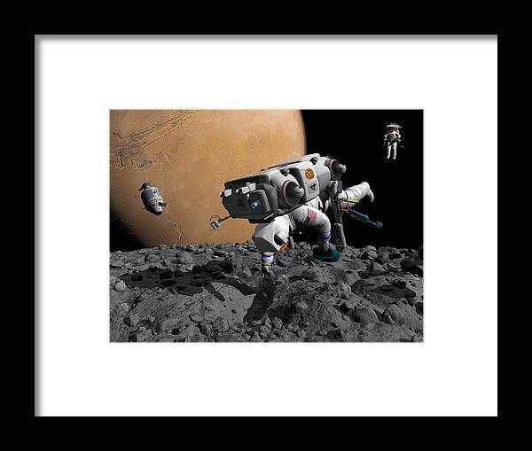 Astronautics Framed Print featuring the photograph Mission To Mars, Artwork #5 by Walter Myers