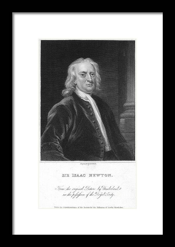 18th Century Framed Print featuring the photograph Sir Isaac Newton (1643-1727) #5 by Granger