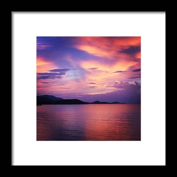 Nature Framed Print featuring the photograph Sunset #5 by Luisa Azzolini