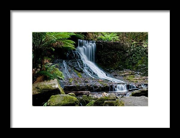Adventure Framed Print featuring the photograph Waterfall in deep forest #5 by U Schade