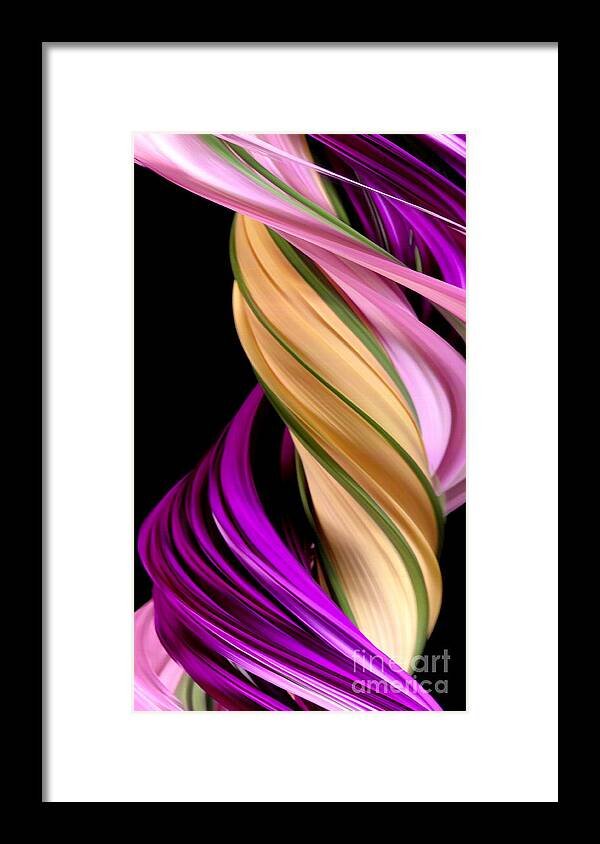 Design Framed Print featuring the photograph Flowers, Digital Streak Image #8 by Ted Kinsman