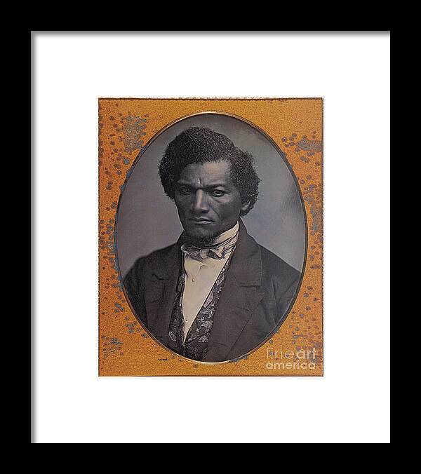 History Framed Print featuring the photograph Frederick Douglass, African-american #6 by Photo Researchers