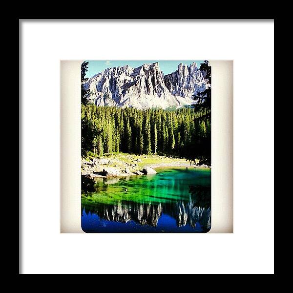  Framed Print featuring the photograph Lake Of Carezza #6 by Luisa Azzolini