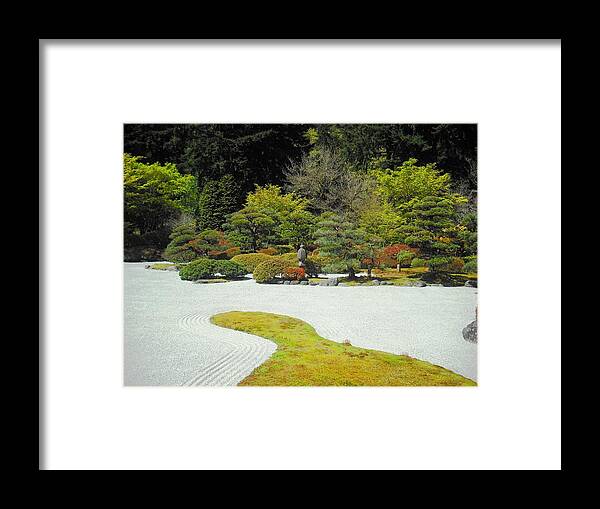 Japanese Garden Framed Print featuring the photograph Portland Japanese Garden by Kelly Manning
