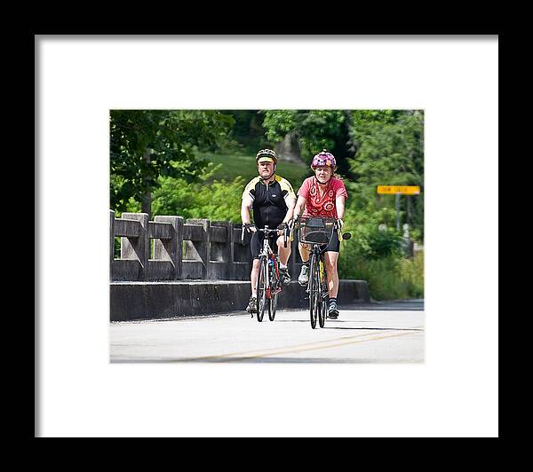 Man Framed Print featuring the photograph Bicycle Ride Across Georgia #7 by Susan Leggett