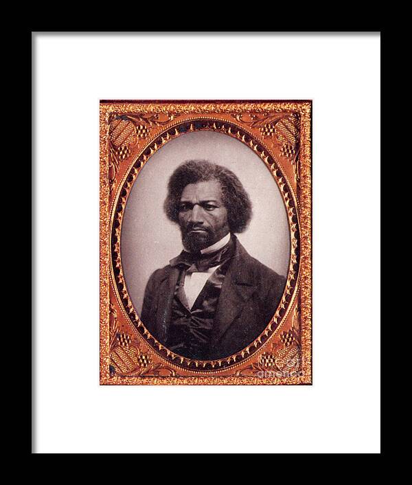 Man Framed Print featuring the photograph Frederick Douglass African-american #8 by Photo Researchers