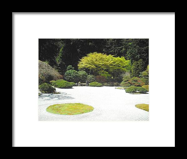 Japanese Garden Framed Print featuring the photograph Portland Japanese Garden #7 by Kelly Manning