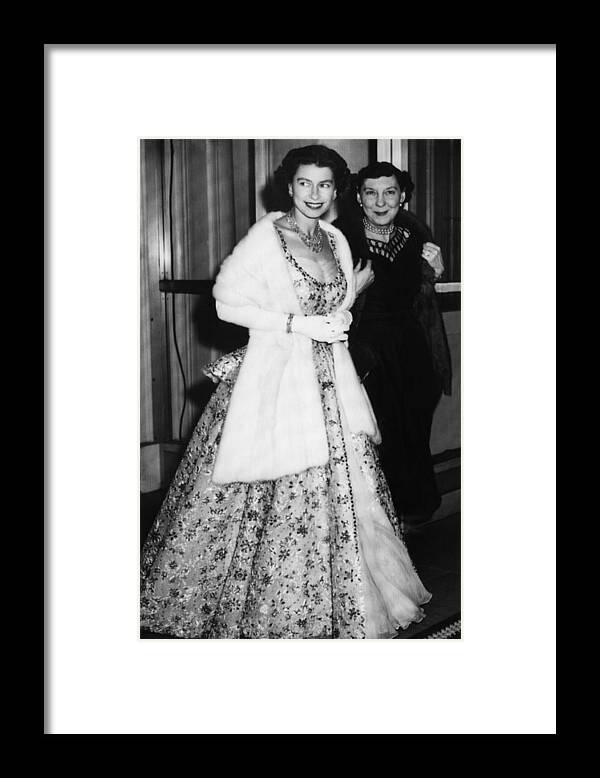 1950s Framed Print featuring the photograph British Royalty. Queen Elizabeth II #8 by Everett