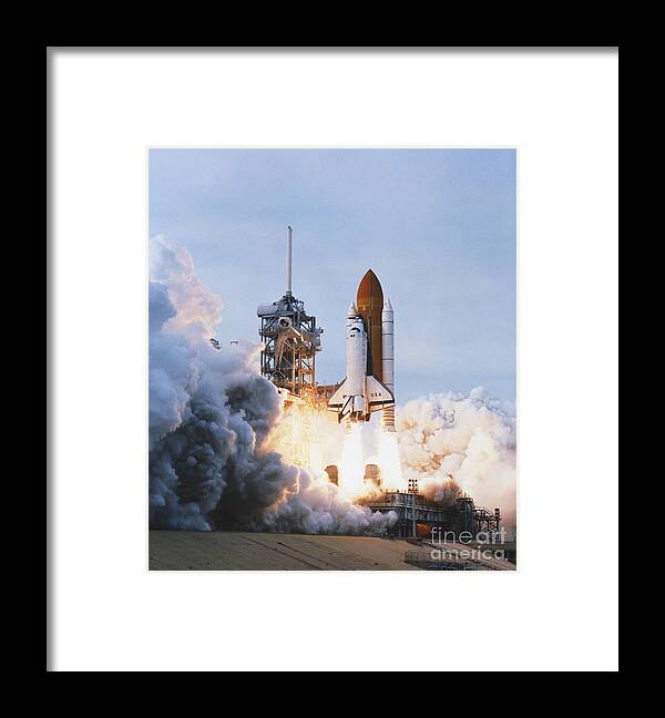 Space Travel Framed Print featuring the photograph Shuttle Lift-off #8 by Science Source
