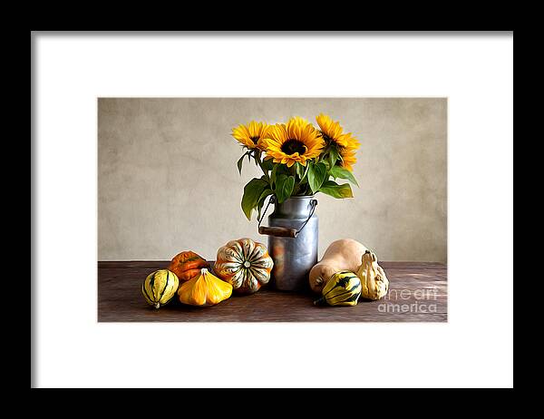 Autumn Framed Print featuring the painting Autumn #9 by Nailia Schwarz