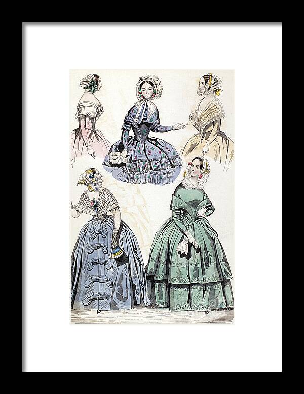 1842 Framed Print featuring the photograph Womens Fashion, 1842 #9 by Granger