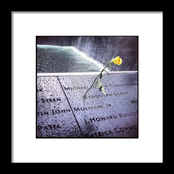 Summer Framed Print featuring the photograph 9/11 Memorial #911 by Randy Lemoine