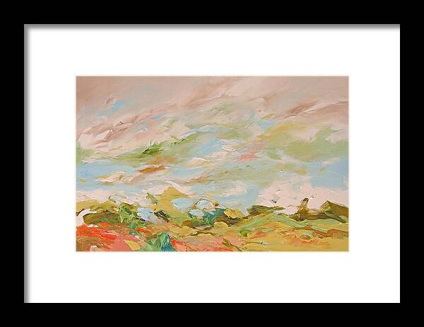 Art Framed Print featuring the painting A Bit Of Heaven by Linda Monfort
