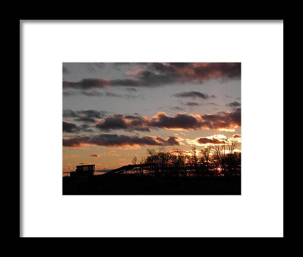 Sunset Framed Print featuring the photograph A Farmers Day Is Done by Kim Galluzzo