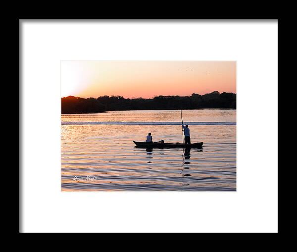 Boat Framed Print featuring the photograph A fisherman's story by Maria Nesbit