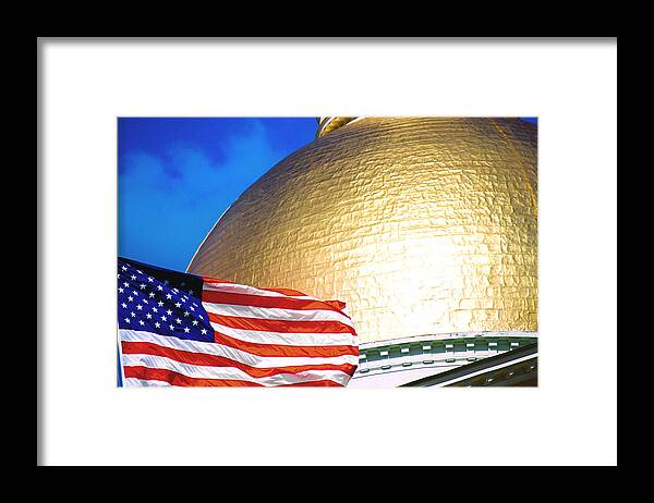 Travel Framed Print featuring the photograph Boston / Dome by Claude Taylor