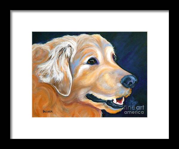 Dog Framed Print featuring the painting A Golden Adventure by Susan A Becker
