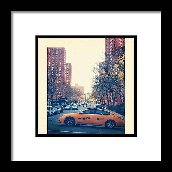 Taxi Framed Print featuring the photograph A Life In The City by Luis Alberto