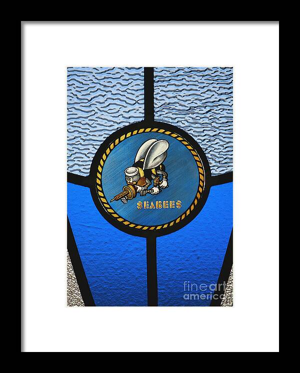 Bee Framed Print featuring the photograph A Single Seabee Logo Built by Stocktrek Images