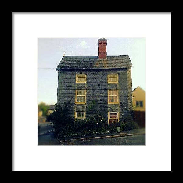 Powys Framed Print featuring the photograph A #slate -covered #house In #newtown by Linandara Linandara