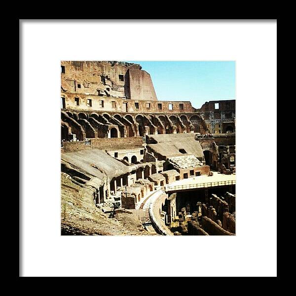 Colosseum Framed Print featuring the photograph A Snippet Of The Colosseum by Aimee White