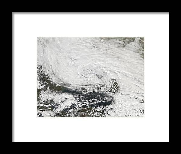 Circulating Framed Print featuring the photograph A Storm Over The Black Sea And The Sea by Stocktrek Images