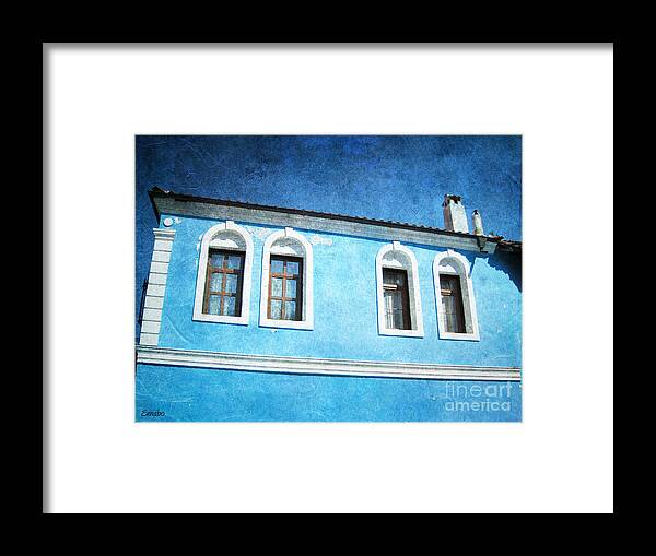 Blue Framed Print featuring the photograph A Story in Blue by Eena Bo