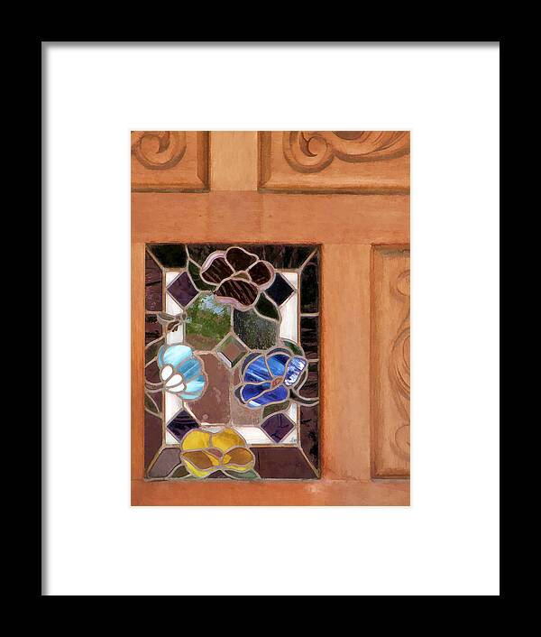 Stained Glass Framed Print featuring the photograph A Touch of Glass by Diane Wood