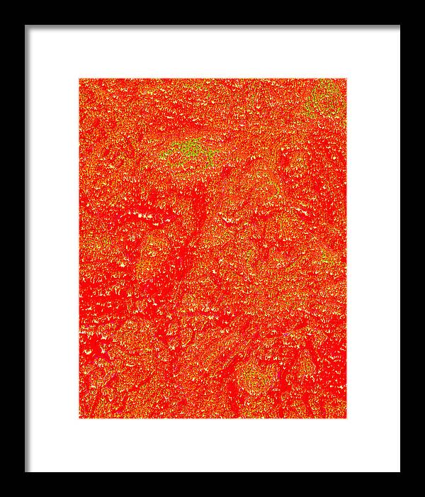 Digital Framed Print featuring the painting A Touch of Red  by Steve Fields