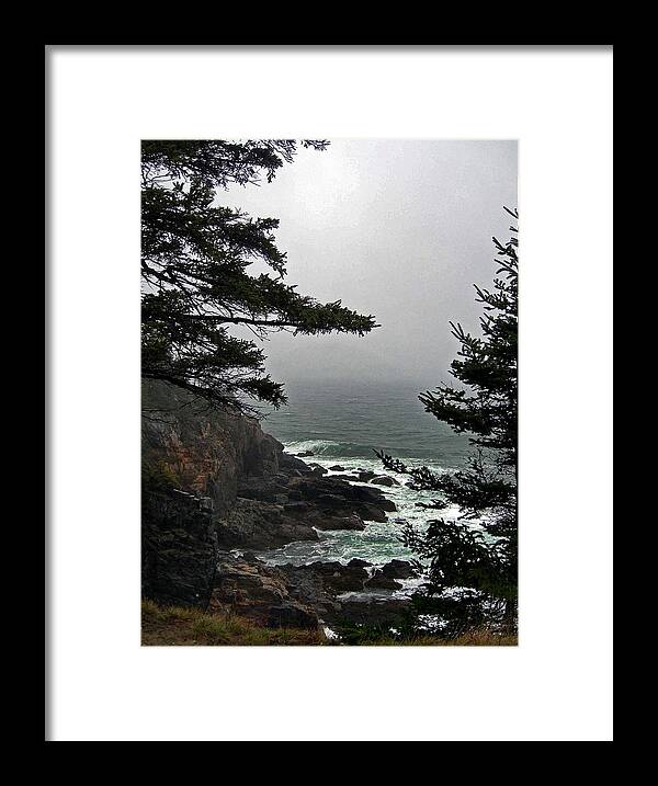 Me Framed Print featuring the photograph A Tricky Acadian Cove by Skip Willits