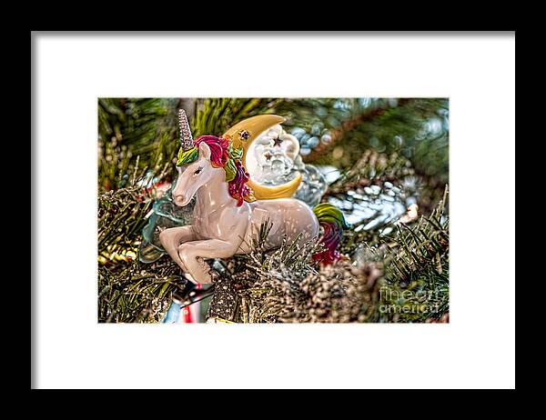 Unicorn Framed Print featuring the photograph A Unicorn Jumped Over The Moon by Eddie Yerkish