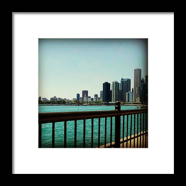 Buildings Framed Print featuring the photograph A View from Navy Pier by Joanna Boot