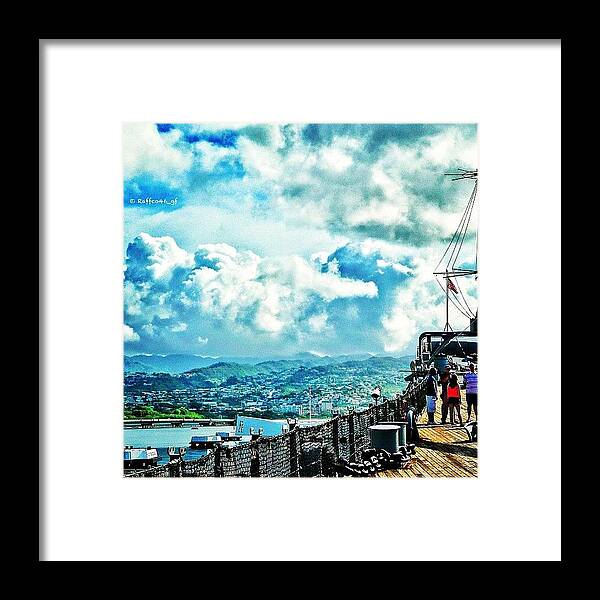 Photooftheday Framed Print featuring the photograph A View Of Pearl Harbor, On The U.s.s by Raffaele Salera