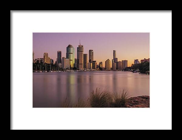 Cityscape Framed Print featuring the photograph A Warming Feeling by Mark Lucey