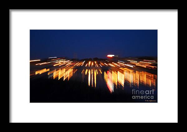 Color Photography Framed Print featuring the photograph Abstract - City Lights by Sue Stefanowicz