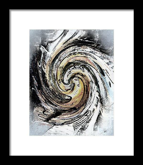 Abstract Framed Print featuring the digital art Abstract - Turmoil by Gerlinde Keating