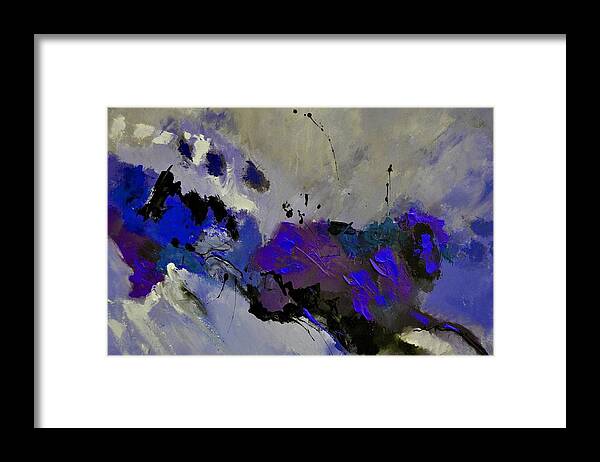 Abstract Framed Print featuring the painting Abstract 69451223 by Pol Ledent