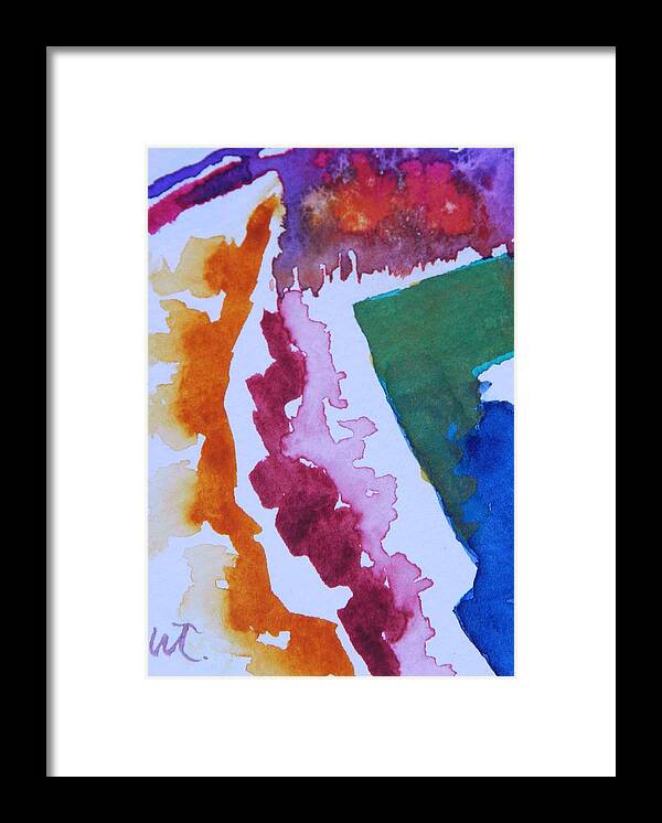 Abstract Colors Framed Print featuring the painting Abstract Colors by Warren Thompson